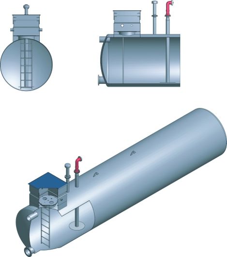 Podziemny zbiornik przeciwpożarowy Dehoust 100 m³, Ø 2,9 m